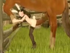 Animal sex hentai with teen and horse fucking