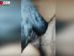 Woman does double penetration with dog and asshole husband